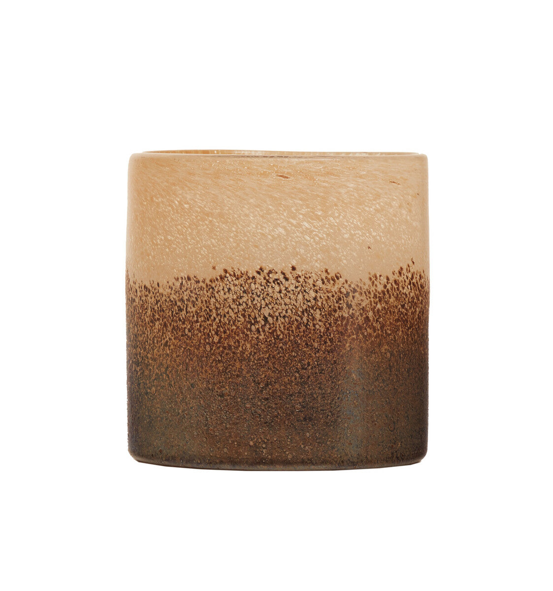 Orsina Chiara Small Glass Vase – Natural Sand Effect Textured Decor