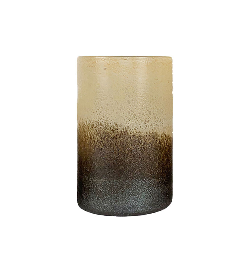 Orsina Chiara Medium Glass Vase – Natural Sand Effect Textured Decor
