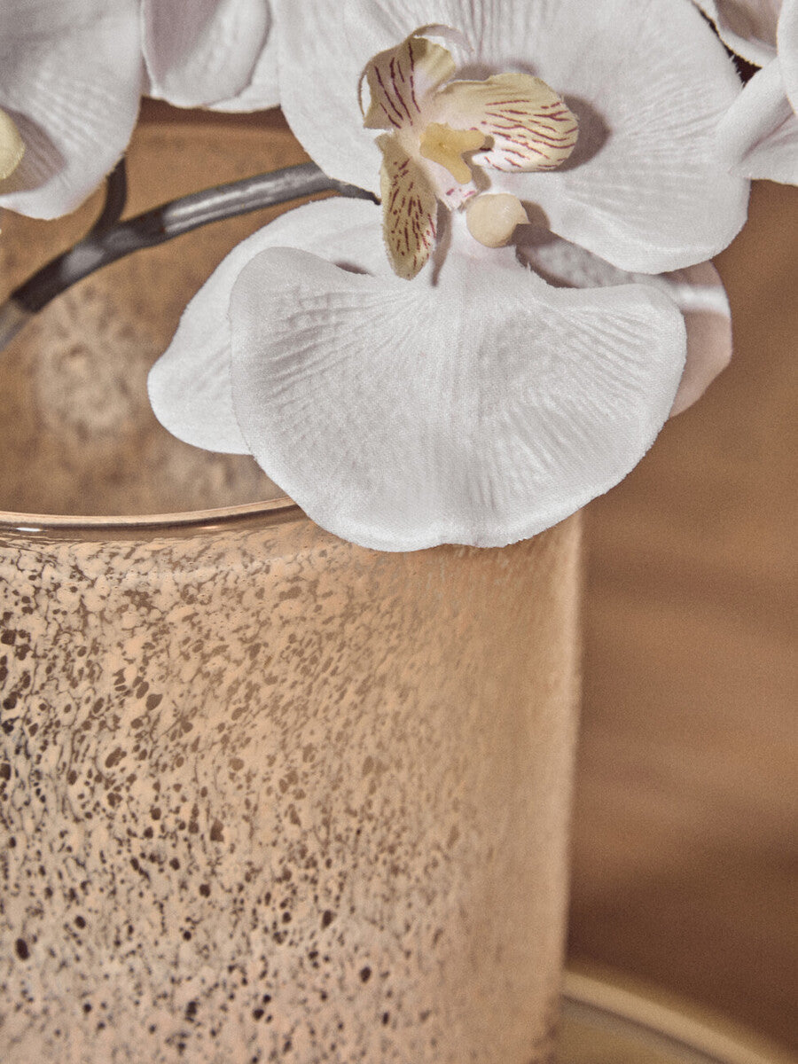 Orsina Chiara Medium Glass Vase – Natural Sand Effect Textured Decor