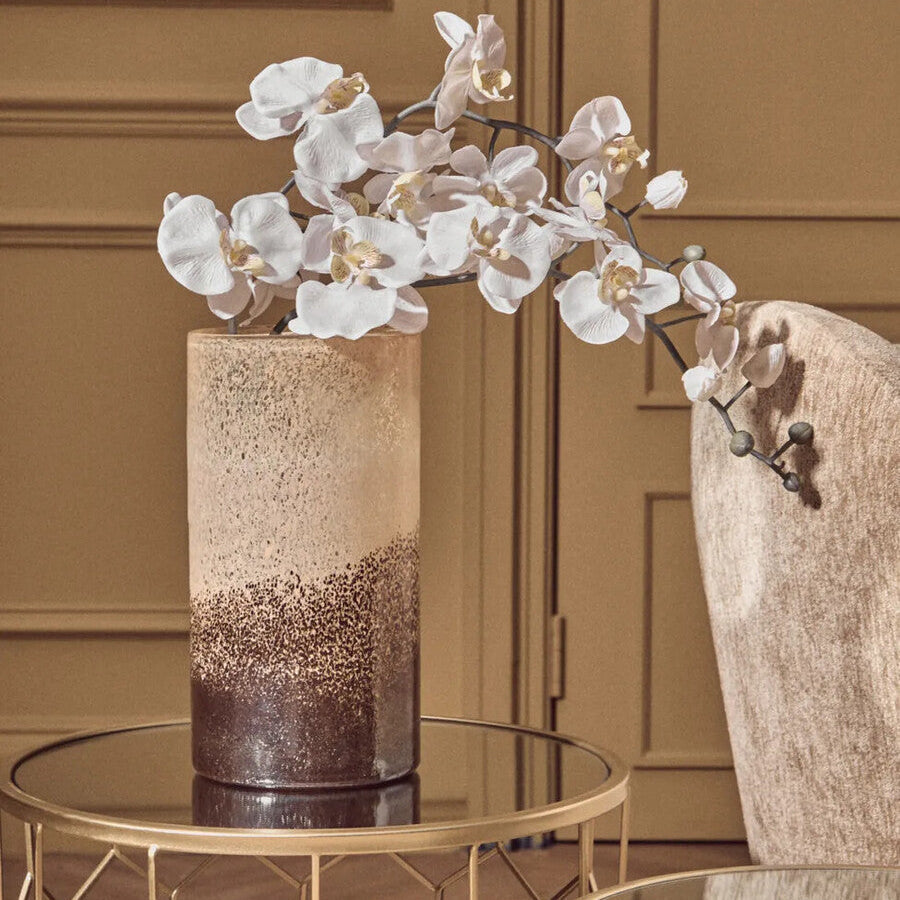 Orsina Chiara Large Glass Vase – Natural Sand Effect Centerpiece