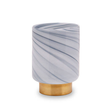 Orsina Cleo Small Grey Glass Vase with Gold Base – Modern Home Decor