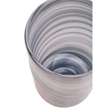 Orsina Cleo Large Grey Glass Vase with Gold Base – Modern Decor