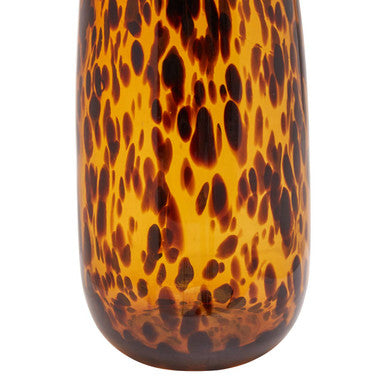 Orsina Celia Large Tortoise Shell Glass Vase – Black and Gold