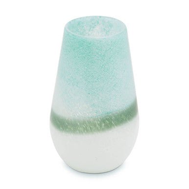 Orsina Celia Small Turquoise and White Ombre Ceramic Flower Vase