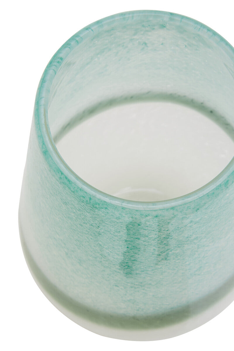 Orsina Celia Small Turquoise and White Ombre Ceramic Flower Vase