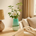 Orsina Celia Small Turquoise and White Ombre Ceramic Flower Vase