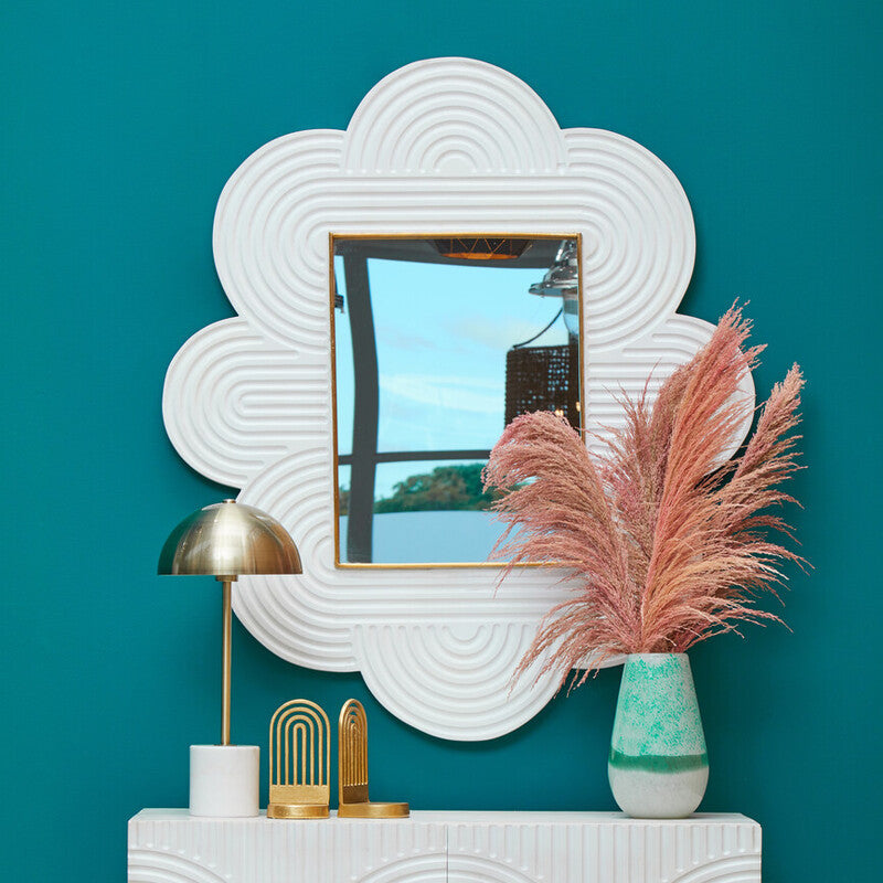 Orsina Celia Large Ombre Glass Vase – Turquoise and White Coastal Decor