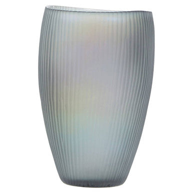Orsina Hessa Small Grey Glass Vase – Minimalist Modern Tabletop Decor