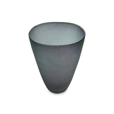 Orsina Hessa Small Grey Glass Vase – Minimalist Modern Tabletop Decor