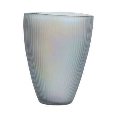 Orsina Hessa Small Grey Glass Vase – Minimalist Modern Tabletop Decor