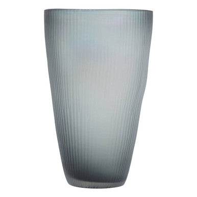 Orsina Large Grey Glass Vase – Iridescent Interior Centerpiece
