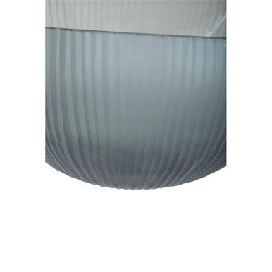 Orsina Hessa Grey Glass Bowl – Iridescent Blue Interior Centerpiece
