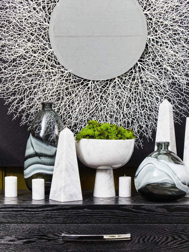 Orsina Halla Small Grey Glass Bottle Vase – Ombre Minimalist Bud Vase