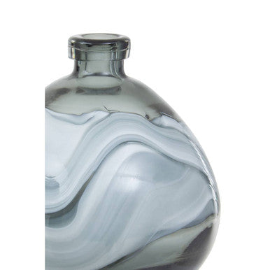 Orsina Halla Small Grey Glass Bottle Vase – Ombre Minimalist Bud Vase