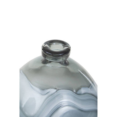 Orsina Halla Small Grey Glass Bottle Vase – Ombre Minimalist Bud Vase