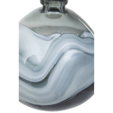 Orsina Halla Small Grey Glass Bottle Vase – Ombre Minimalist Bud Vase