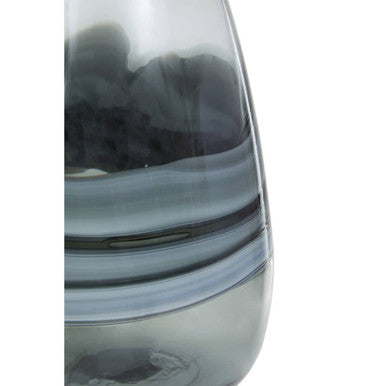 Orsina Halla Large Grey Bottle Vase | Ombre Glass Minimalist Decor