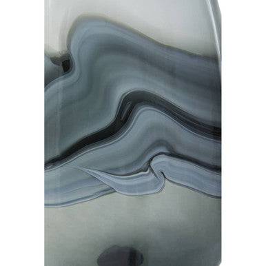 Orsina Halla Large Grey Bottle Vase | Ombre Glass Minimalist Decor