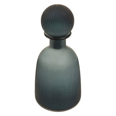 Orsina Hira Medium Blue Glass Bottle Vase – Cobalt Linear Accents