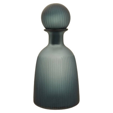Orsina Hira Medium Blue Glass Bottle Vase – Cobalt Linear Accents