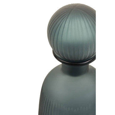 Orsina Hira Medium Blue Glass Bottle Vase – Cobalt Linear Accents