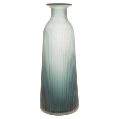 Orsina Hira Large Blue Bottle Vase | Cobalt Glass Textured Decor
