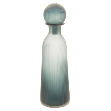 Orsina Hira Large Blue Bottle Vase | Cobalt Glass Textured Decor