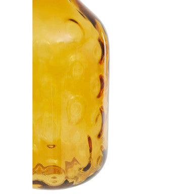 Orsina Huda Tall Bottle Vase – Amber Orange Glass Floral Decor