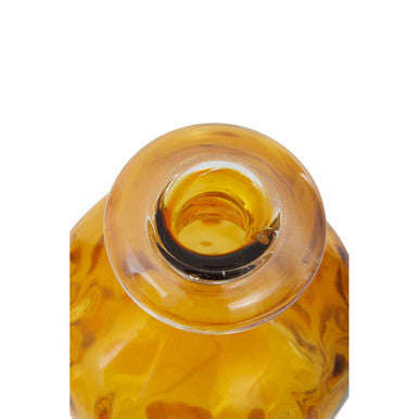 Orsina Huda Tall Bottle Vase – Amber Orange Glass Floral Decor