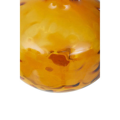 Orsina Huda Amber Orange Glass Bottle Vase – Artisan Floral Decor