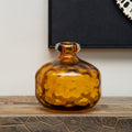 Orsina Huda Amber Orange Glass Bottle Vase – Artisan Floral Decor