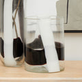 Orsina Hania Small Glass Vase – Clear Abstract Pattern Cylinder