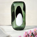Orsina Hania Green Glass Vase – Small Abstract Patterned Decor