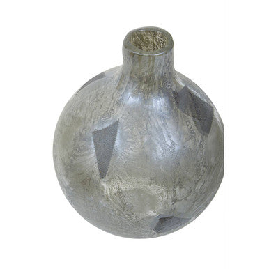 Orsina Herbie Small Glass Bottle Vase – Metallic Multicolour Finish