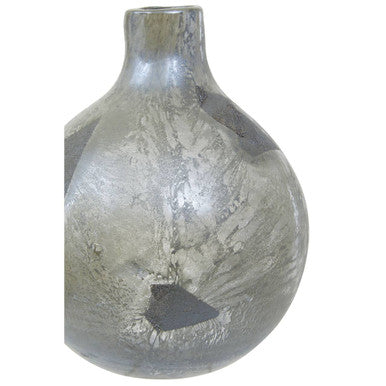Orsina Herbie Small Glass Bottle Vase – Metallic Multicolour Finish