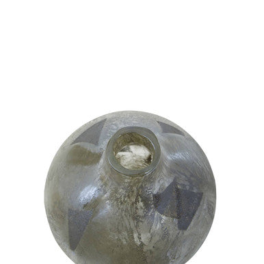 Orsina Herbie Small Glass Bottle Vase – Metallic Multicolour Finish