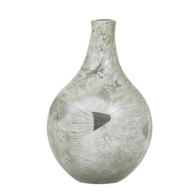 Orsina Herbie Medium Glass Bottle Vase – Multicolour Metallic Effect