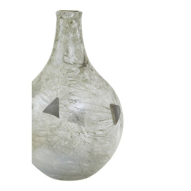 Orsina Herbie Medium Glass Bottle Vase – Multicolour Metallic Effect