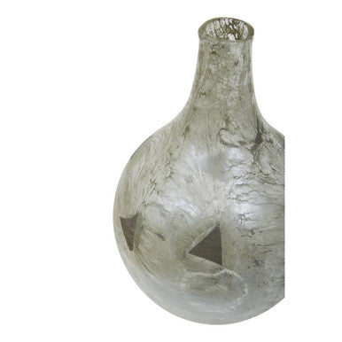 Orsina Herbie Medium Glass Bottle Vase – Multicolour Metallic Effect