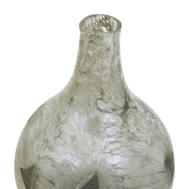 Orsina Herbie Medium Glass Bottle Vase – Multicolour Metallic Effect