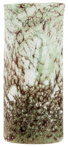 Orsina Harri Small Glass Marble Effect Vase – Crackle Finish Decor