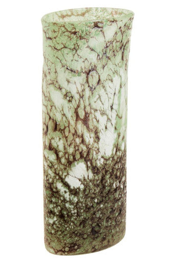 Orsina Harri Small Glass Marble Effect Vase – Crackle Finish Decor