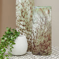 Orsina Harri Large Glass Marble Effect Vase – Crackle Finish Decor