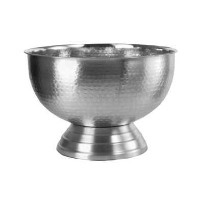 Orsina Ankara Silver Hammered Champagne Bowl | Stainless Steel Ice Bucket