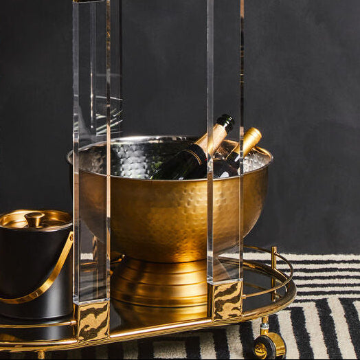 Orsina Ankara Gold Hammered Stainless Steel Champagne Bowl