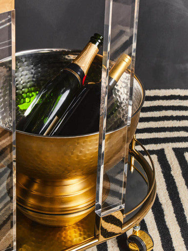 Orsina Ankara Gold Hammered Stainless Steel Champagne Bowl