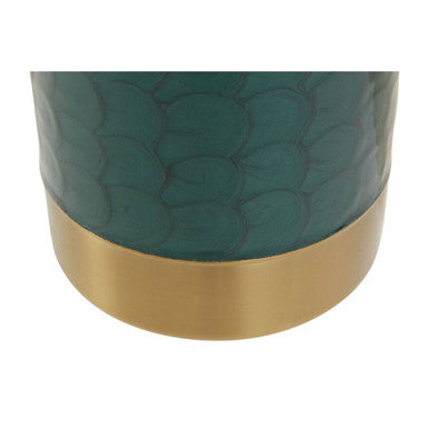 Orsina Carolina Green Enamel & Gold Stainless Steel Wine Cooler