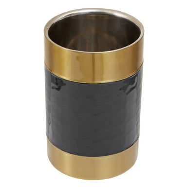 Orsina Carolina Wine Cooler – Double-Walled Gold & Black Enamel
