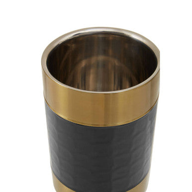 Orsina Carolina Wine Cooler – Double-Walled Gold & Black Enamel