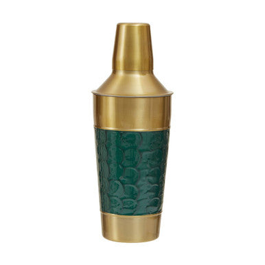 Orsina 4-Piece Cocktail Set – Gold Stainless Steel & Green Enamel